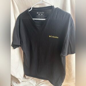 Columbia Black Tee with Red Ombré Back Graphic